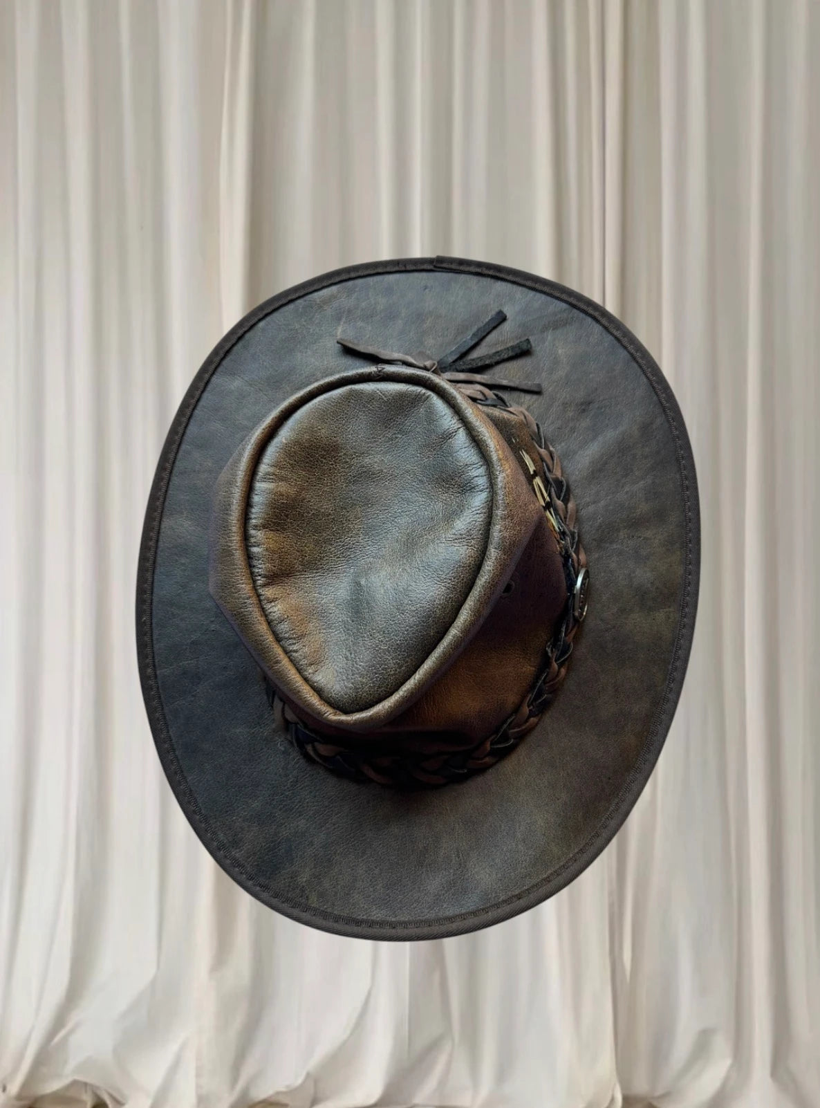 Barmah Australia Kangaroo Leather Outback Hat - Durable Brown Fedora - Image 2