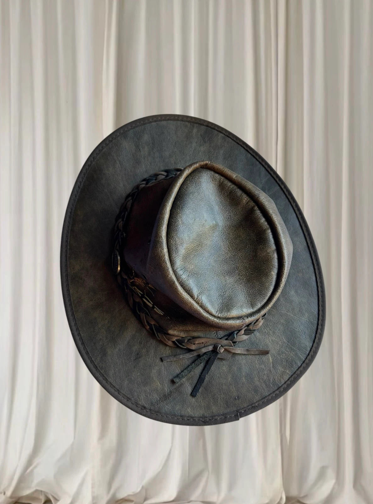 Barmah Australia Kangaroo Leather Outback Hat - Durable Brown Fedora - Image 3