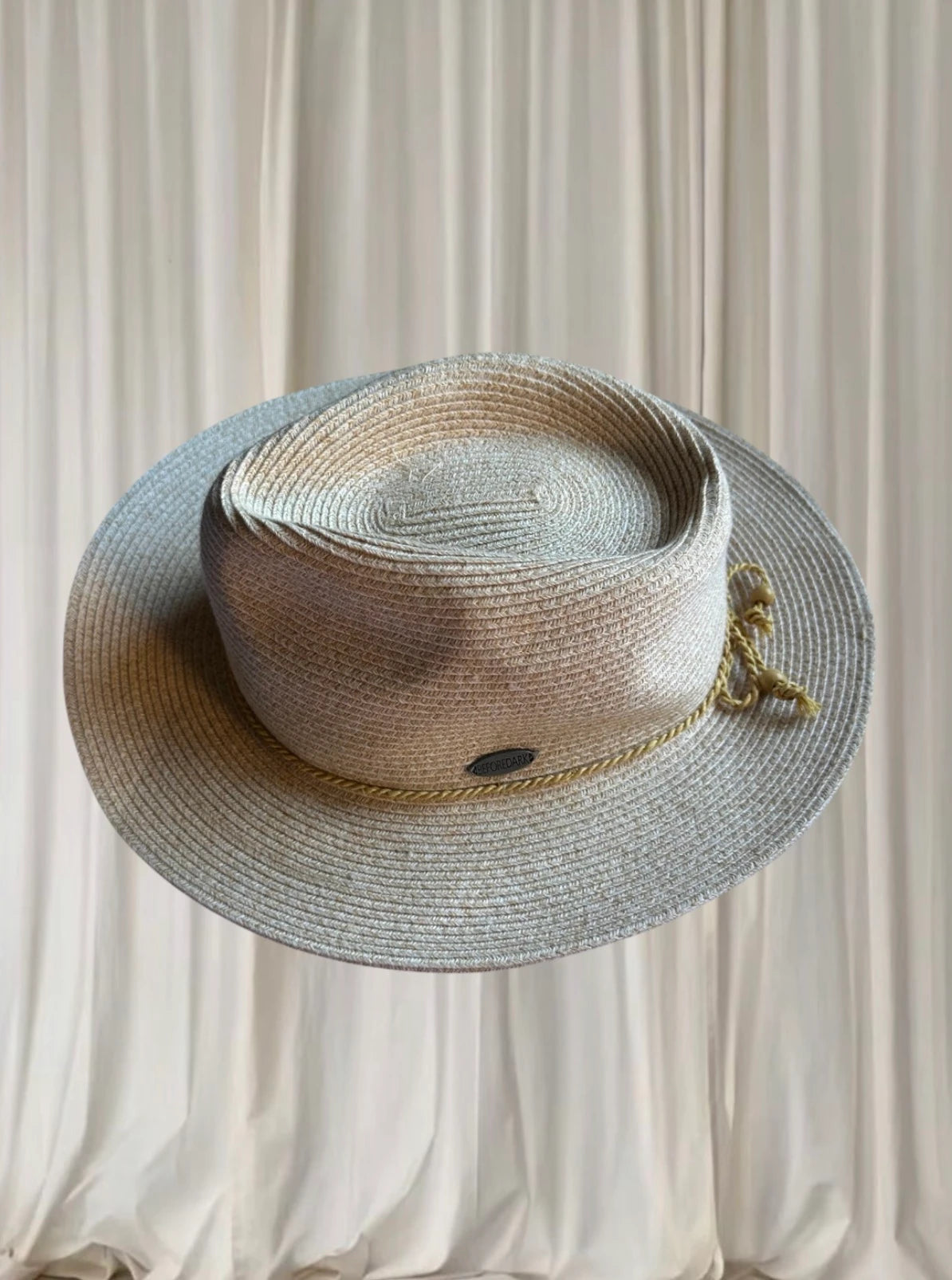 Before Dark Flexibraid fedora hat - Natural Straw Sun Hat - Image 1