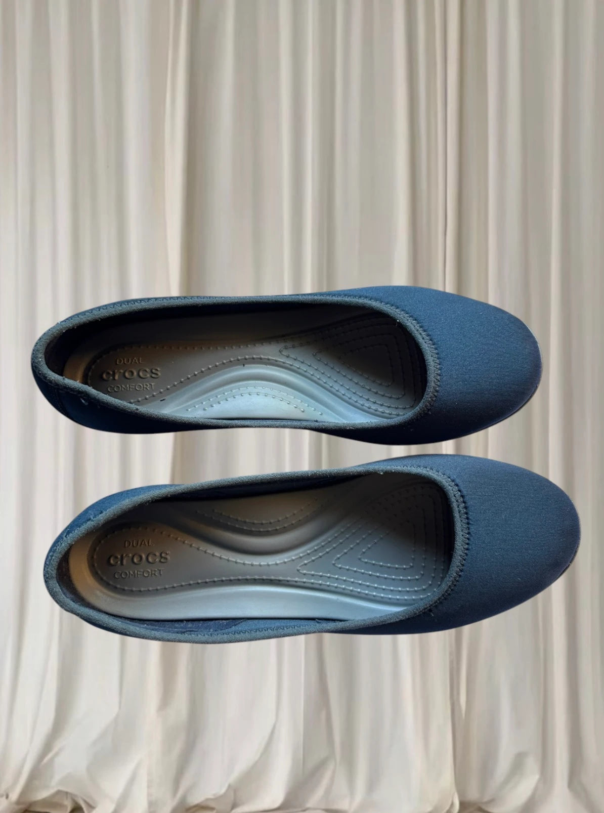 Crocs Dual Comfort Flats - Comfortable Navy Blue Slip-On Shoes 10 - Image 4