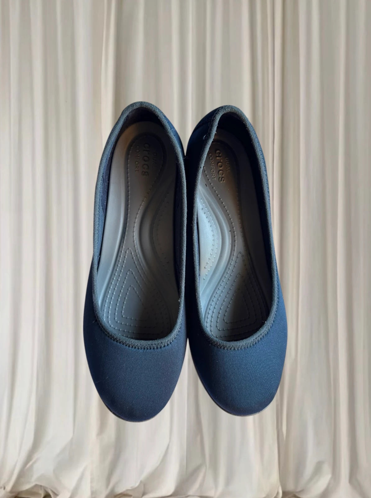 Crocs Dual Comfort Flats - Comfortable Navy Blue Slip-On Shoes 10 - Image 5