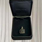 Sterling Silver Square Garnet Cluster Pendant - Elegant Vintage Style - Image 3