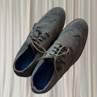 Mark Nason Skechers Grey Suede Wingtip Brogue Oxfords - Men's Size 8.5 - Image 1