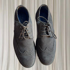 Mark Nason Skechers Grey Suede Wingtip Brogue Oxfords - Men's Size 8.5 - Image 4