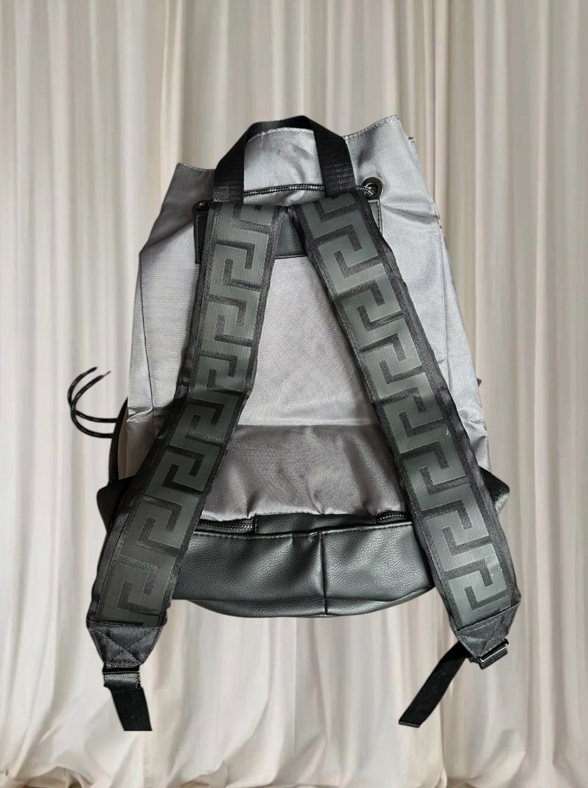 Versace Drawstring Backpack - Iconic Greca Pattern Unisex Sport Bag - Image 6