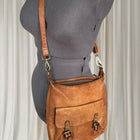 Colarado Leather Crossbody Bag - Vintage Brown Genuine Leather - Image 1
