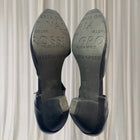Vintage Valeria Grossi Mary Jane Heels - Premium Black Leather with Knot Detail - Image 7