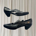 Vintage Valeria Grossi Mary Jane Heels - Premium Black Leather with Knot Detail - Image 5
