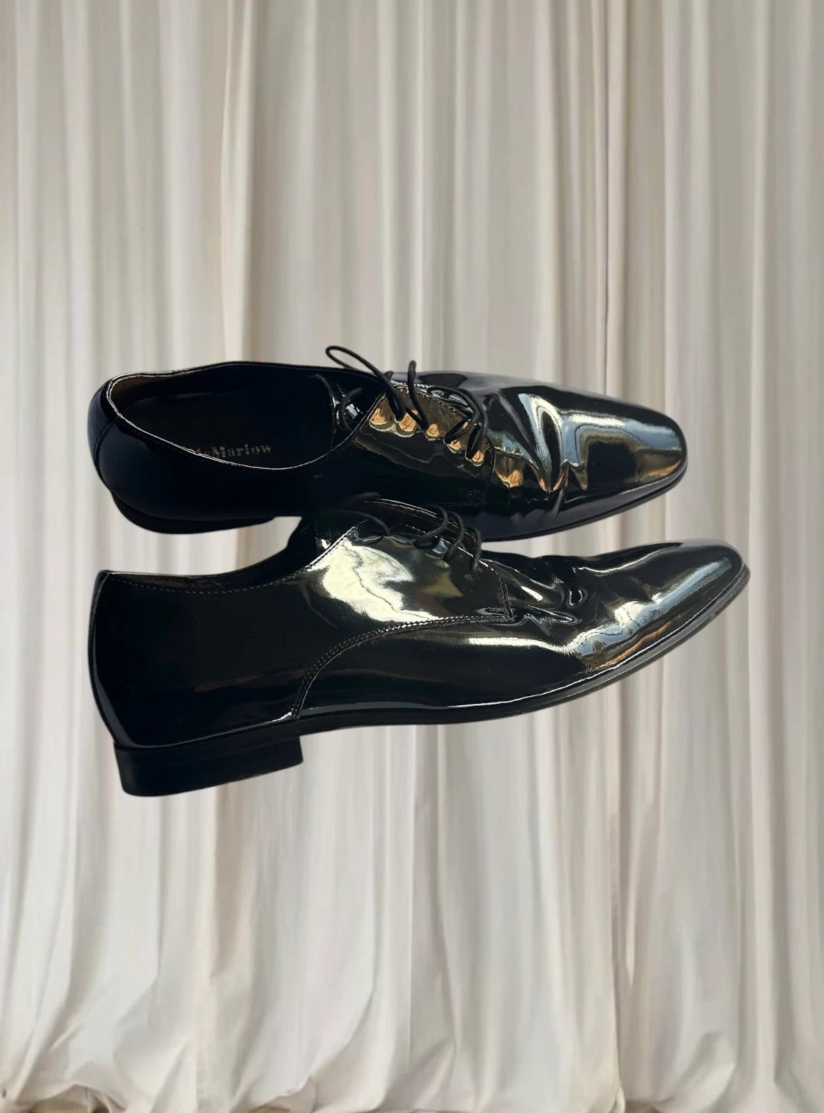 Julius Marlow Black Patent Leather Derby Shoes - Men's Formal Dress Shoes - Image 2