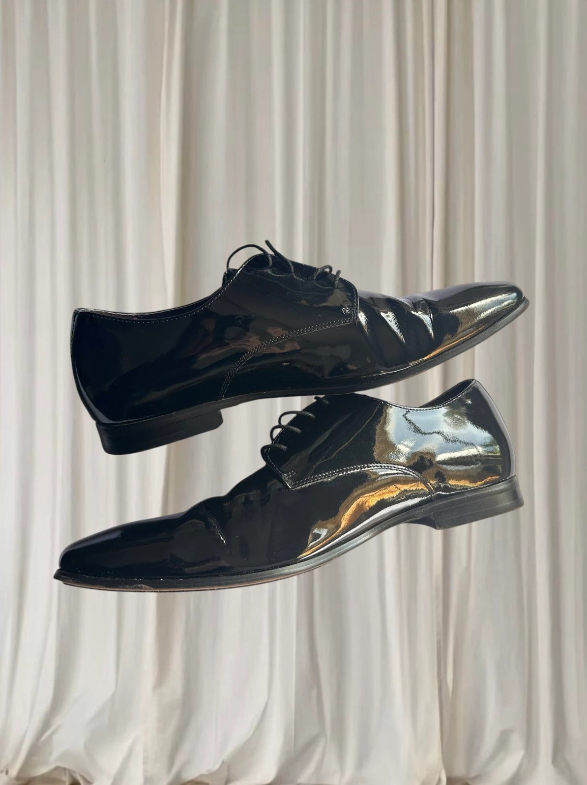 Julius Marlow Black Patent Leather Derby Shoes - Men's Formal Dress Shoes - Image 4