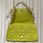 Miss Shop Quilted Shoulder Bag - Lime Green With Chain Strap - Image 5