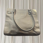 Tignanello Leather Tote Bag - Classic Beige Everyday Handbag - Image 3