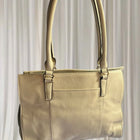 Tignanello Leather Tote Bag - Classic Beige Everyday Handbag - Image 2