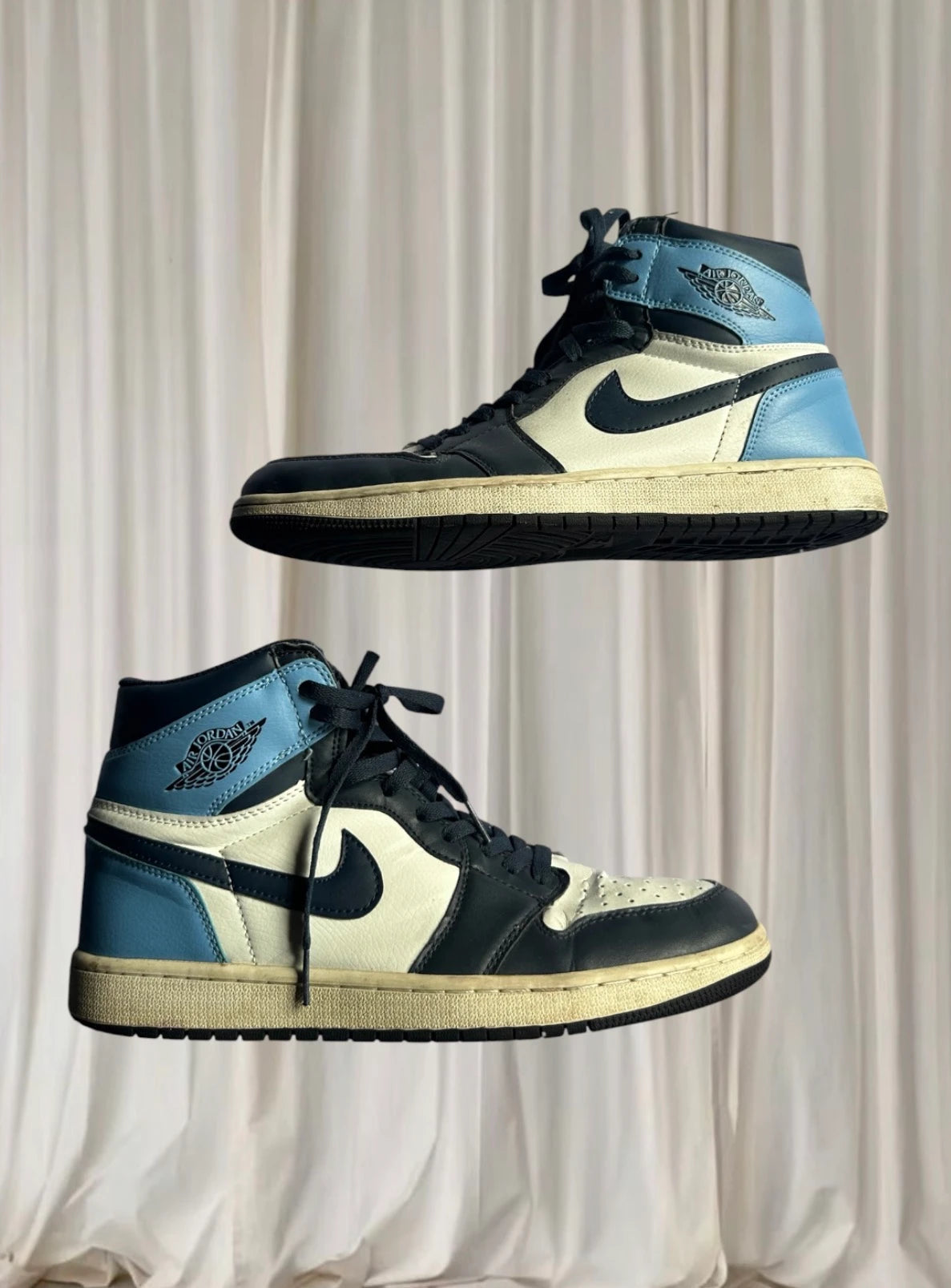 Nike Air Jordan 1 Retro High OG Obsidian UNC Sneakers - Men's Size 12 - Image 1
