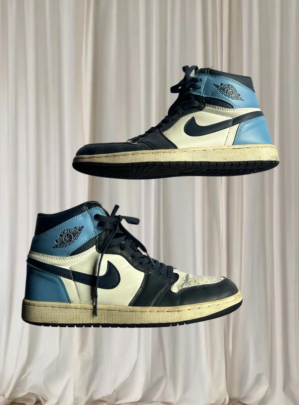 Nike Air Jordan 1 Retro High OG Obsidian UNC Sneakers - Men's Size 12 - Image 1