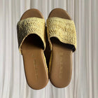 Mister Zimi Woven Raffia Platform Slides - Comfortable Beige Wedge Sandals 39 - Image 4