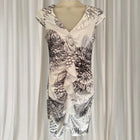 Charlie Brown Satin Midi Dress - Elegant Ruched Floral Print - Image 3