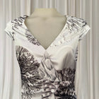 Charlie Brown Satin Midi Dress - Elegant Ruched Floral Print - Image 5