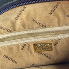 Oroton Shoulder Bag - Vintage Black Leather With Gold Tone Hardware - Image 6