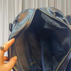 Vera Pelle Leather Satchel Handbag - Authentic Italian Made Blue Shoulder Bag - Image 4