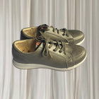 Revere Orthotic Friendly Sneakers - Khaki Metallic Leather Size 41 - Image 2