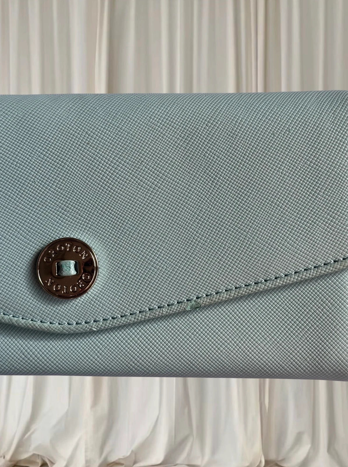 Oroton Saffiano Leather Continental Wallet - Pale Blue - Image 6