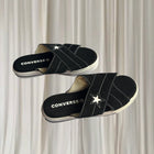 Converse One Star Cross Strap Slides - Black Canvas Sandals - Image 3