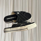 Converse One Star Cross Strap Slides - Black Canvas Sandals - Image 2