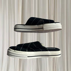 Converse One Star Cross Strap Slides - Black Canvas Sandals - Image 5