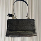 Guess Y2K Shoulder Bag - Iconic Logo Embossed Classic Black Handbag - Image 4