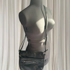 Colorado Leather Crossbody Bag - Classic Black Shoulder Purse - Image 1