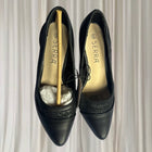 Serra Women's Stiletto Pumps - Elegant Black Pointed Toe Leather Heels AU 6 - Image 3
