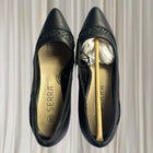 Serra Women's Stiletto Pumps - Elegant Black Pointed Toe Leather Heels AU 6 - Image 4