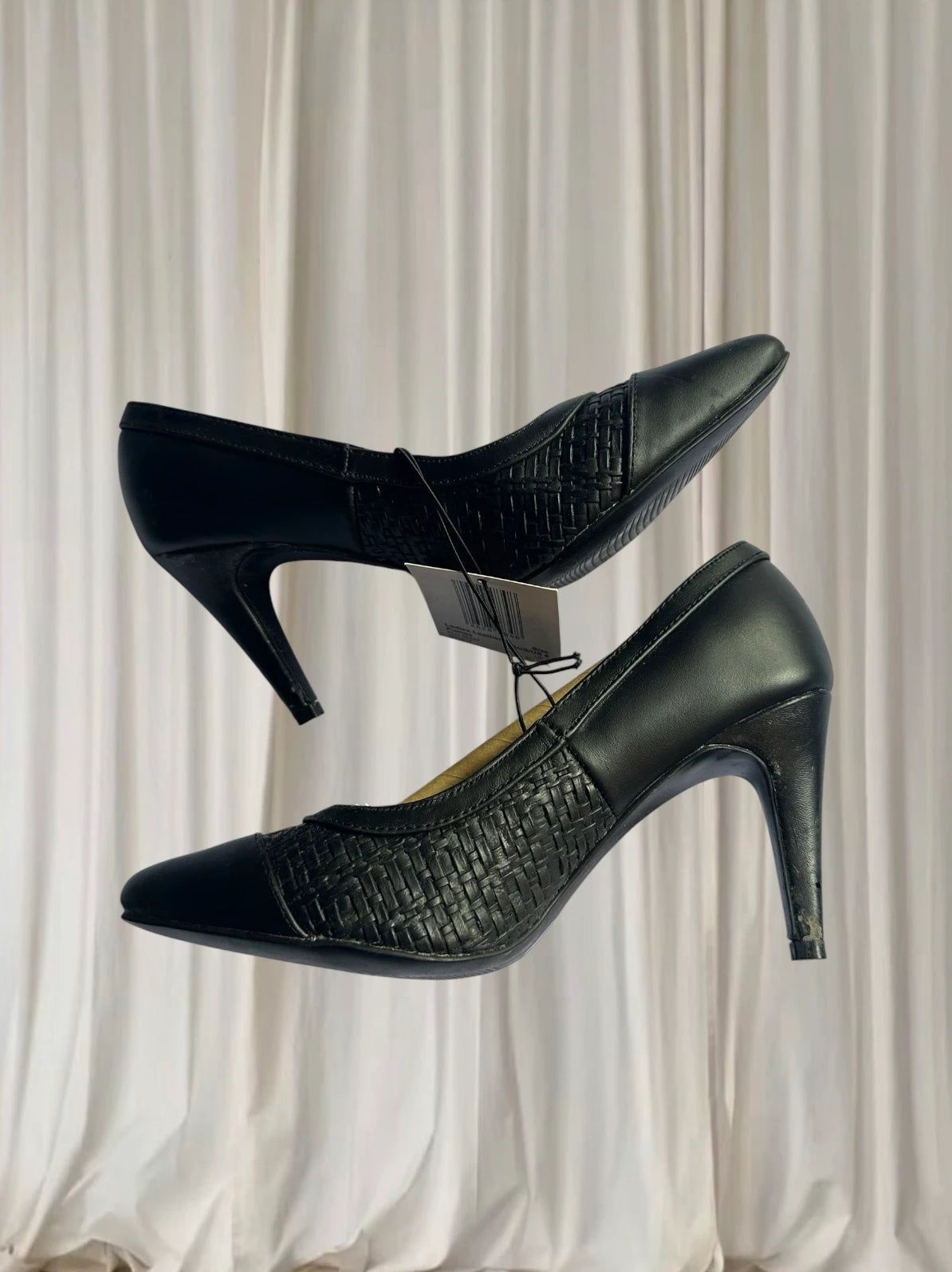 Serra Women's Stiletto Pumps - Elegant Black Pointed Toe Leather Heels AU 6 - Image 5
