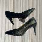 Serra Women's Stiletto Pumps - Elegant Black Pointed Toe Leather Heels AU 6 - Image 5