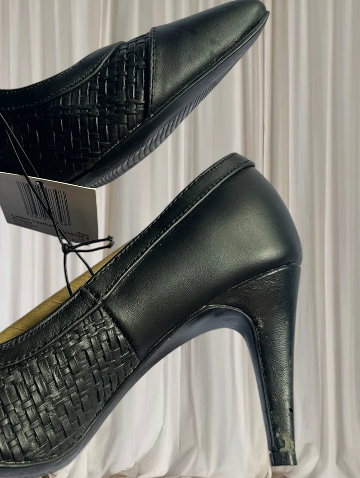Serra Women's Stiletto Pumps - Elegant Black Pointed Toe Leather Heels AU 6 - Image 8