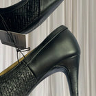Serra Women's Stiletto Pumps - Elegant Black Pointed Toe Leather Heels AU 6 - Image 8