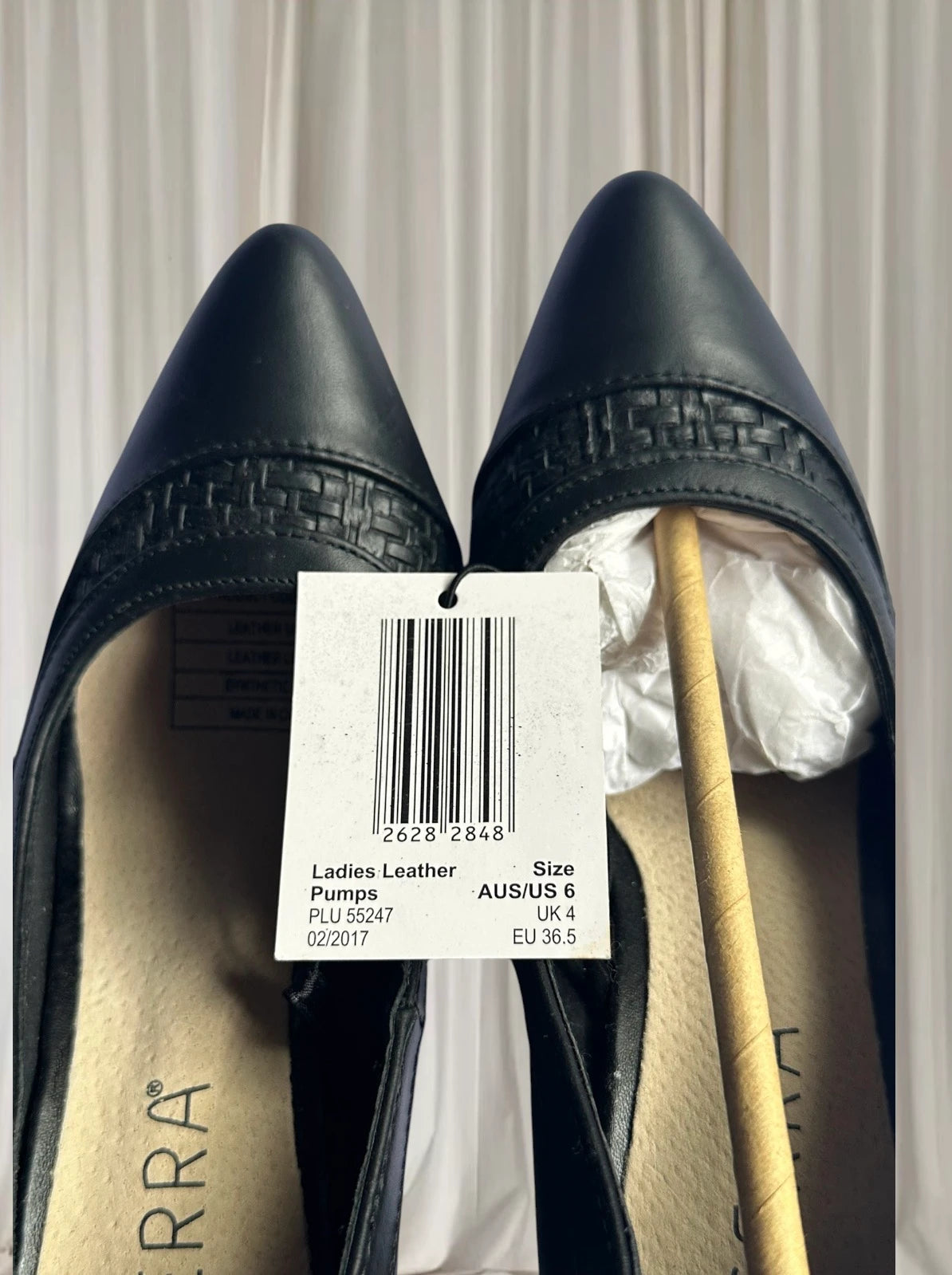 Serra Women's Stiletto Pumps - Elegant Black Pointed Toe Leather Heels AU 6 - Image 7