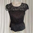 Review Elegant Black Lace Peplum Top - Cap Sleeve Women's AU 10 - Image 1
