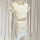 Xenia Boutique White Lace Cut-Out Mini Dress - Size AU 8 - Image 2
