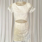 Xenia Boutique White Lace Cut-Out Mini Dress - Size AU 8 - Image 1