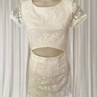 Xenia Boutique White Lace Cut-Out Mini Dress - Size AU 8 - Image 4