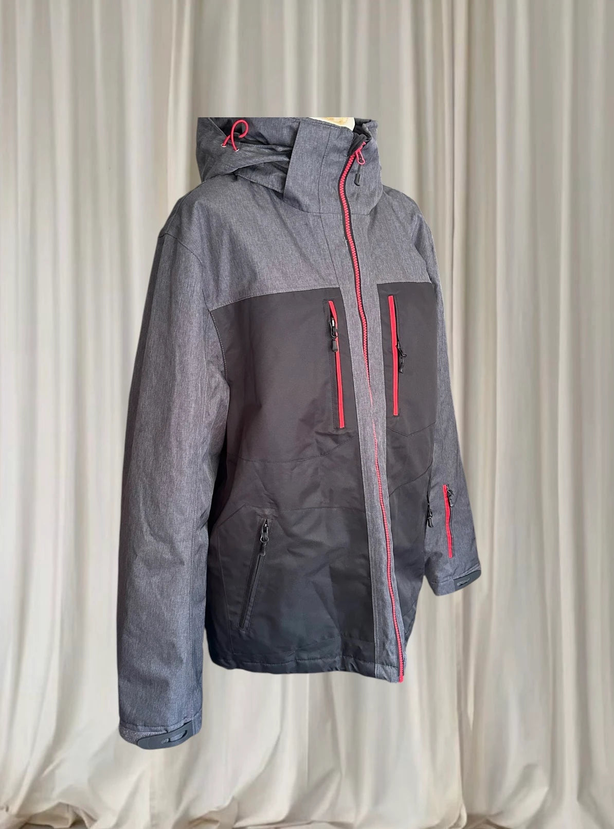Crane Snow Extreme Men's Ski Jacket - Grey/Black Size L - Image 3