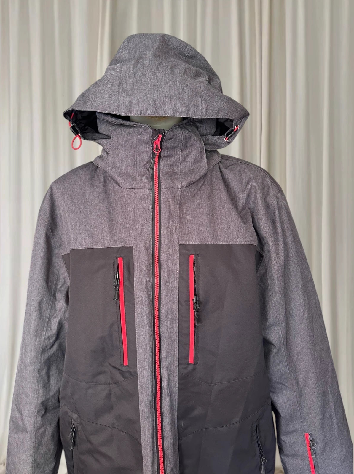 Crane Snow Extreme Men's Ski Jacket - Grey/Black Size L - Image 6