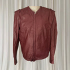 Lowenbur Vintage Leather Bomber Jacket - 80s Burgundy Insulated Style - Image 2