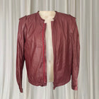Lowenbur Vintage Leather Bomber Jacket - 80s Burgundy Insulated Style - Image 1
