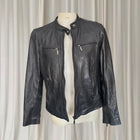 Bernardo Leather Moto Jacket - Classic Black Slim Fit - Image 1