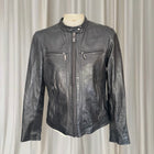 Bernardo Leather Moto Jacket - Classic Black Slim Fit - Image 2