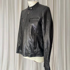 Bernardo Leather Moto Jacket - Classic Black Slim Fit - Image 3
