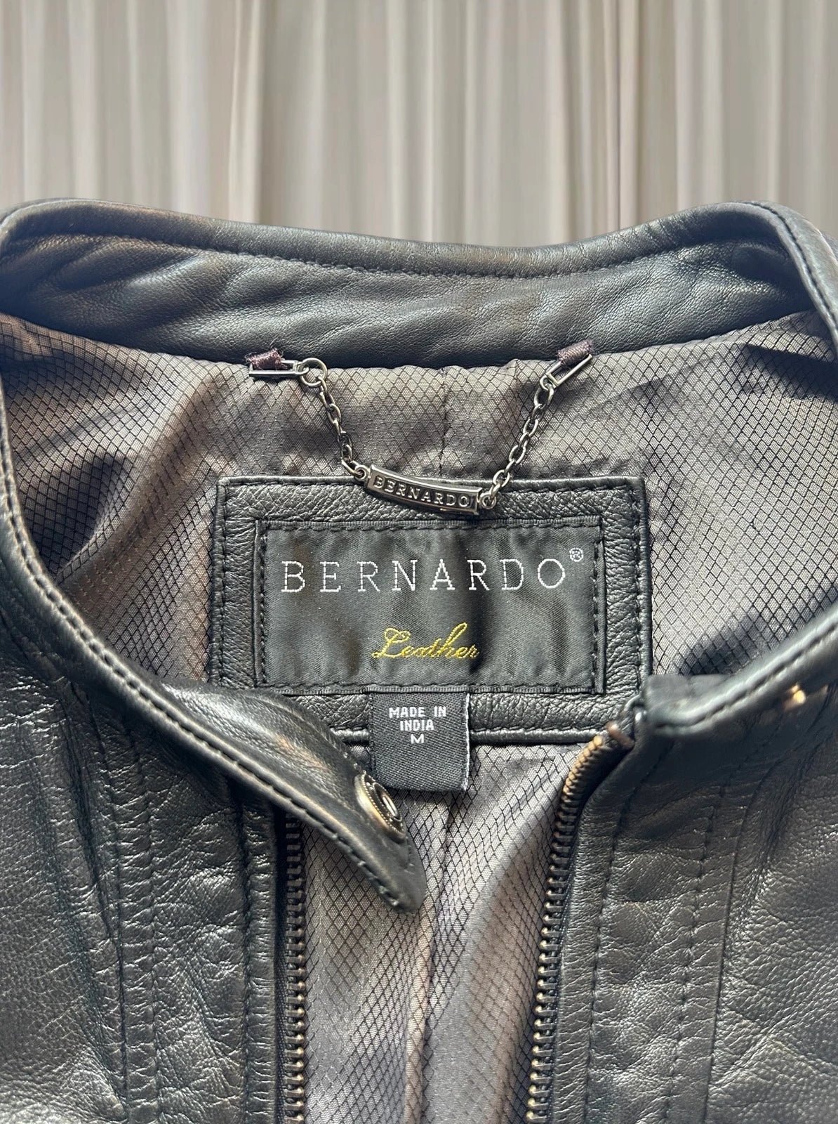 Bernardo Leather Moto Jacket - Classic Black Slim Fit - Image 7